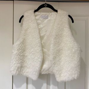 Icing Brand Faux Fur Cropped Vest | Burning Man Festival Wear